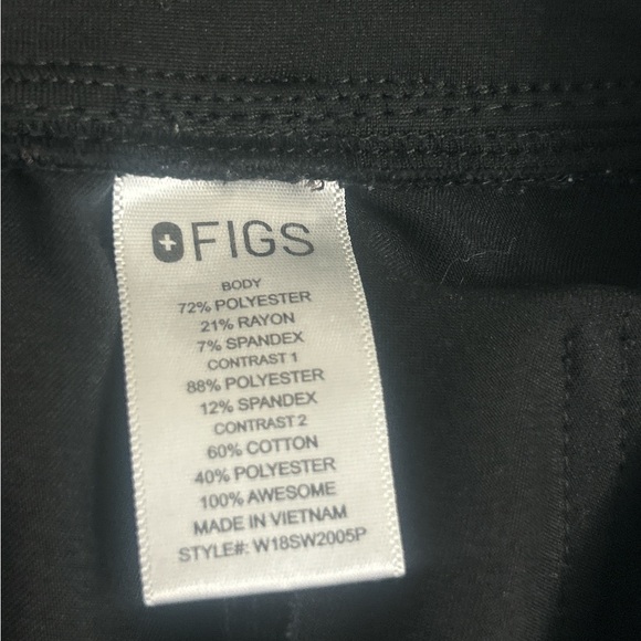 FIGS Zamora Jogger Scrub Pants – Black – Size S/P Style W18SW2005P - Picture 3 of 8